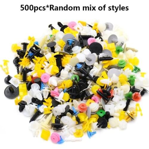 Mixed Pin Rivet Bumper Door Trim Panel Retainer Car Body Push Retainer Car Nylon Buckle Fastener Clip (Randomly Mixed of Styles)