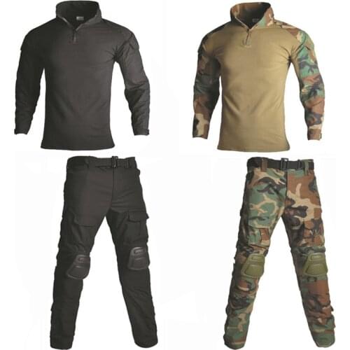High Quality Military Uniform Camouflage Tactical Suit Camouflage Army Combat Clothing Sets for Hunting Fishing Paintball