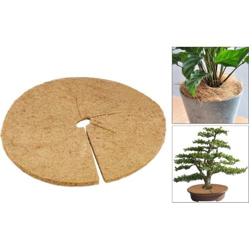 Tree Protection Weed Mats Ecological Control Coconut Fiber Mulch Ring Round Weed Barrier Plant Cover for Indoor Outdoor Gardens