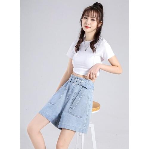 Denim shorts womens summer 2021 new thin a-line hot pants