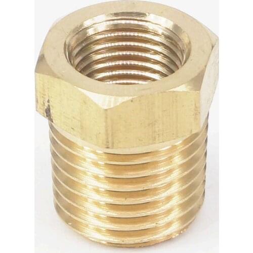 1/4" NPT Male x 1/8" NPT Female Reducer Bushing Thread Brass Threaded Pipe Fitting Connector For Water Oil Air