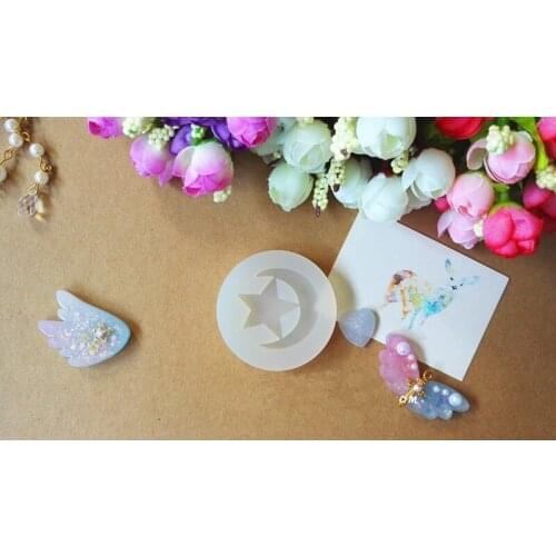 1pcs handmade Star Moon Liquid silicone mold DIY resin jewelry pendant necklace pendant mold resin molds for jewelry