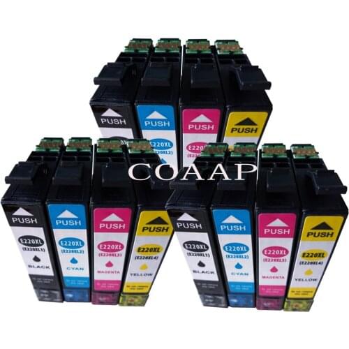 12 Pack Compatible 220 T220 XL Ink Cartridges For Epson Expression XP-320 XP-420 XP-424 & WorkForce WF-2630 WF-2650 WF-2660