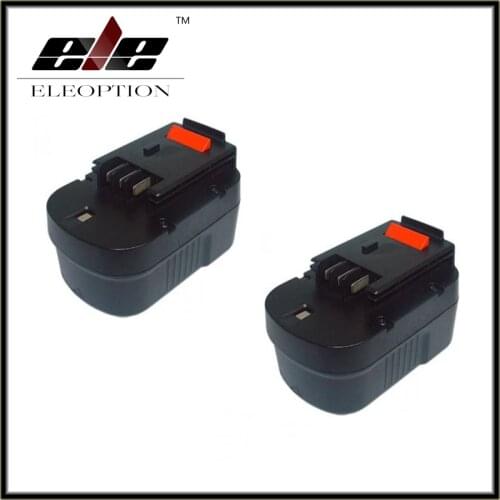 2PCS For Black & Decker 14.4V 2.0Ah 2000mAh NI-CD Replacement Battery 499936-34, 499936-35, A144, A144EX, A14, A14F, HPB14