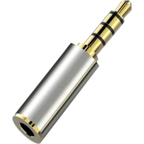 2pcs/lot Gold Plated 3.5mm Male to 2.5mm Female Audio Headphone Adapter Headset Converter 3 Ring Jack Plug - Stereo or Mono