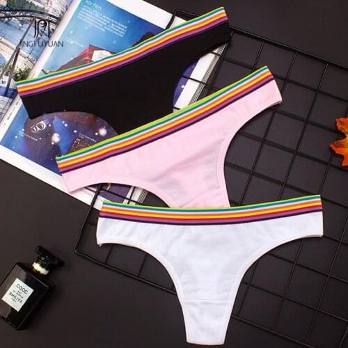 3Pcs/Set Women G-string Thongs Sexi Low Waist Panties Womens Seamless Panties G-String Sexy Lingerie Female Soft Cotton Briefs