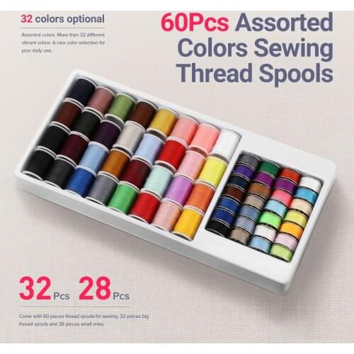 53pcs Assorted Colors Sewing Thread Spools Storage Organizer Holder DIY Apparel Needlework Storage Machine Sewing Tools