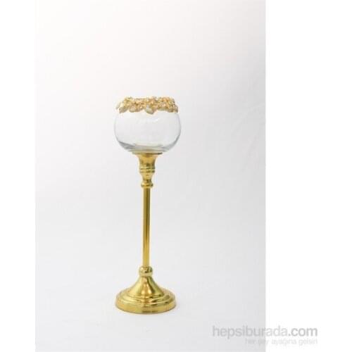 Casa Di Mona Gold candlestick Small candle and candlestick свеча и подсвечник vela y candelero