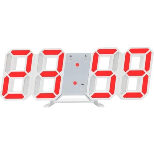 Decoration 3D accessories LED digital wall clock Simple plug-in LED home electronic clock usb