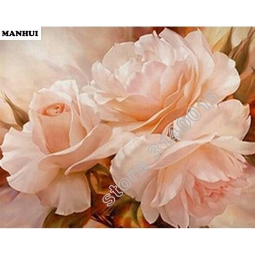 DIY 5D Diamond Mosaic Diamond Painting Cross Stitch Rose flowers Kit Diamonds Embroidery Square Drill Home Decoration BEC029