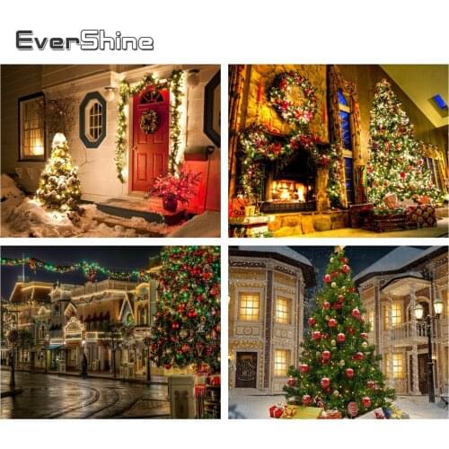 Evershine Diamond Embroidery Christmas Scenery Diamond Painting Landscape Full Square Drill Mosaic Diamond Art Decoration Gift