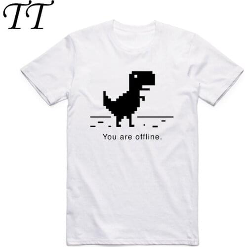 2019 Print Creative Google 404 You Are Offline Men T Shirt Short Sleeve O-Neck Summer Casual Funny T-shirt