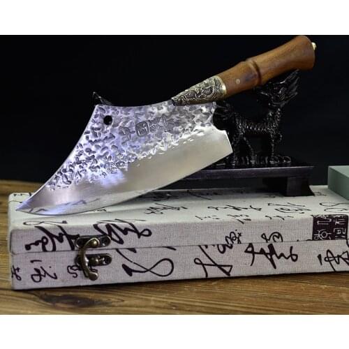 Handmade Chinese Knives kitchen Chef Knife Multifunctional Meat Cleaver Vegetable Cutter Fixed Blade Chopper Butcher Tools