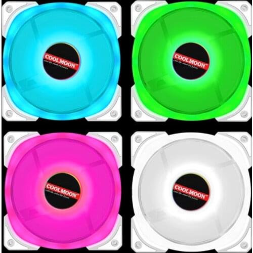 Chassis Cooling Fan RGB Quiet Desktop Case 5V 3Pin ARGB 120mm Radiator for COOLMOON Office Caring Computer Supplies