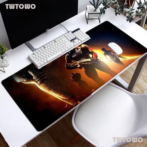 MousePad Large Locking Edge Speed Game Gamer Gaming Mouse Pad Soft Laptop Notebook Mat Dropshipping of Mass Effect N7