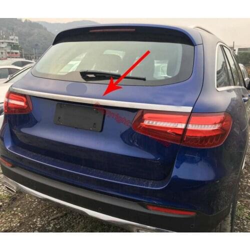 For Benz GLC Class X205 2015-2017 Stainless Steel Rear Trunk Lid Cover Trim
