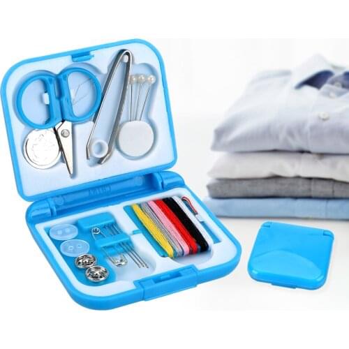 Mini Travel Sewing Kits Box Portable Embroidery Craft Kitting Needles Tools Box DIY Handwork Tool