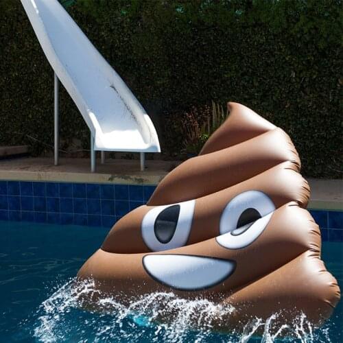 1.4/1.7m Giant Funny Shit Pool Float POOP Brown Shit Inflatable Pool Mattress Swimming Ring Adult Water Fun Toy Air Bed Lifebuoy