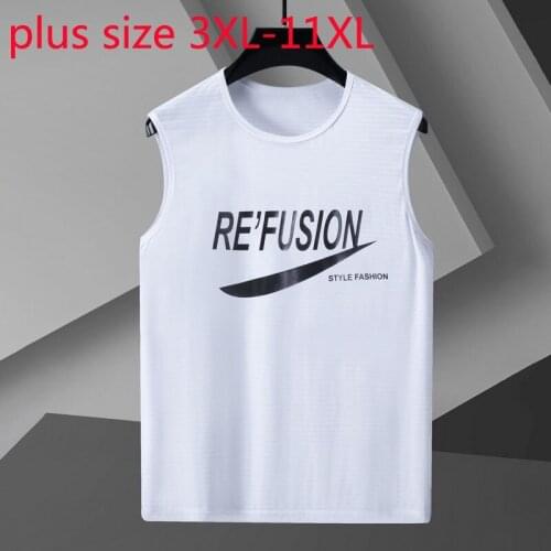 New Arrival Fashion Super Large Men Casual Summer Knitted O-neck Vest Plus Size 3XL 4XL 5XL 6XL 7XL 8XL 9XL 10XL 11XL