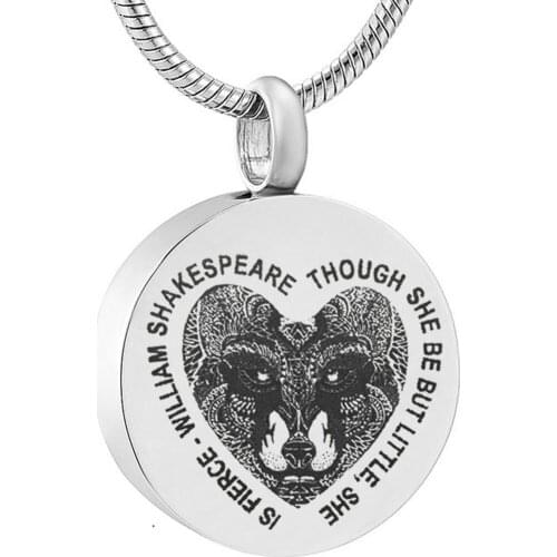 Cremation Pet Keepsake Necklaces Memorial Pendant, Stainless Steel Cremation Jewelry for Ashes for pet Cat /Dog