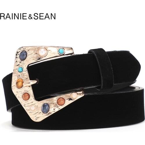 RAINIE SEAN Women Belt Pu Leather Vintage Waist Beltw Women Pin Buckle Laides Belt for Trousers Female Apparel Accessories 109cm