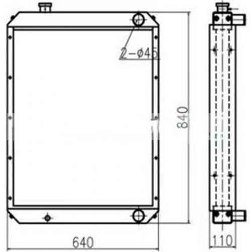 Water Tank Radiator Core ASS'Y 203-03-61112 Fit for KOMATSU PC100-6 PC120-6 PC130-6