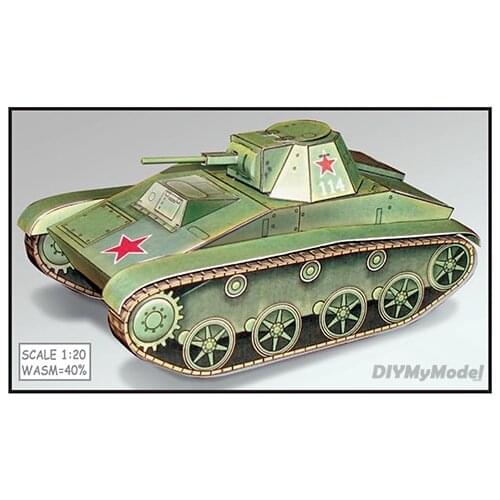 DIYMyModeI Soviet T-60 light tank DIY Handcraft Paper Model KIT Handmade Toy Puzzles Gift Movie props