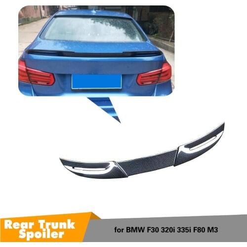 For BMW F30 F35 F80 M3 330i 335i 2013-2018 Real Carbon Fiber Lid Spoiler Wing Trunk Spoiler Wings Lip Wing Spoiler