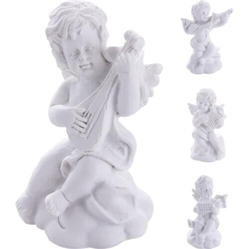 Angel Statue Eco-friendly Amazing Detail Resin Miniature Angel Figurines Supplies for Home