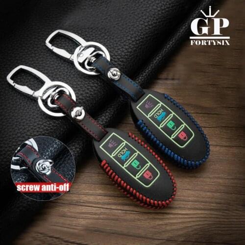 Luminous Leather Car Key Cover Case For Nissan Qashqai J11 X-Trail t30 t31 t32 Pathfinder Tiida Teana Note Juke 2014 2015 2016