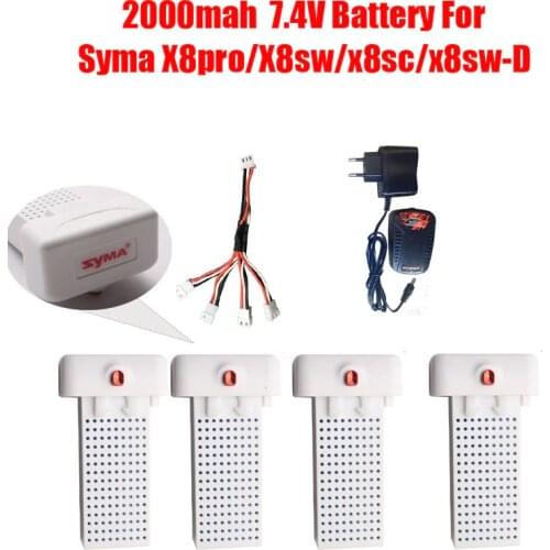 Syma X8PRO X8SW X8SC RC Drone RC Quadcopter 7.4V 2000mAh Ultra-high Capacity Lipo X8 PRO Battery Spare Parts