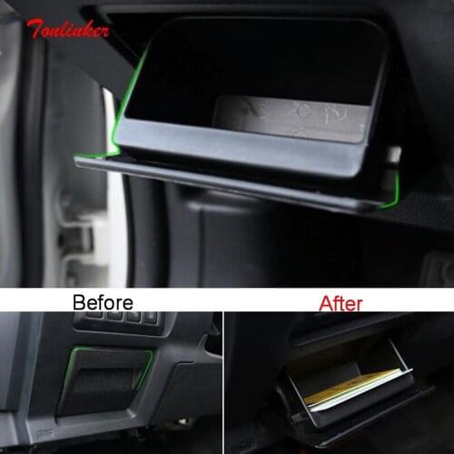 Tonlinker Interior Car Dashboard Storage Box Covers Case for SUBARU FORESTER 2013-20 Car Styling 1PCS ABS Plastic Cover stickers