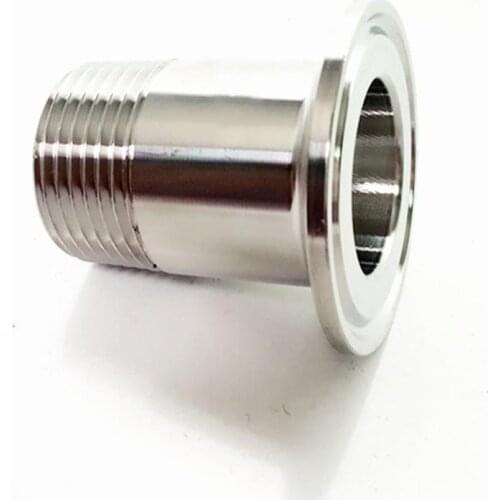 2-1/2" BSPT Male x 3" Tri Clamp SUS 304 Stainless Steel Sanitary Coupler Fitting Homebrew Beer