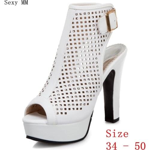 Platform Pumps Women High Heels Party Gladiator Sandals Woman High Heel Shoes Plus Size 34 - 40 41 42 43 44 45 46 47 48 49 50