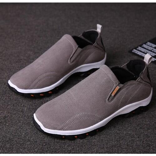 Sapato Non-Leather Casual Shoes For Men Loafers Fashion Light Platform Male Sneakers Solid Color 39-48 Large Size Mens Shoe 2021