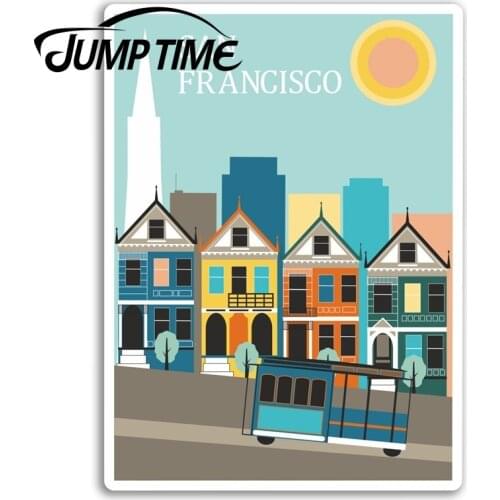 Jump Time for Cool San Francisco USA Vinyl Stickers Laptop Travel Sticker Gift Car Decal Window Wiper Trunk Car Styling