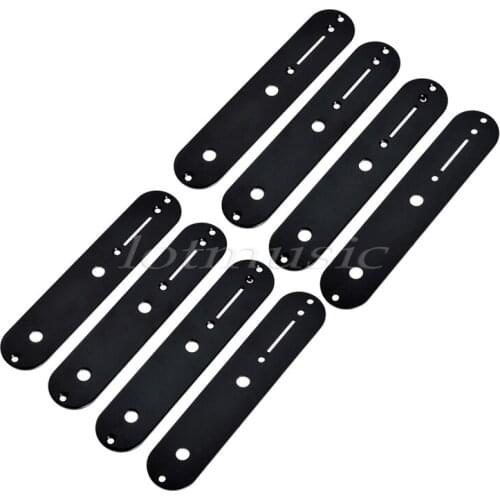 8Pcs High Quality Control Plate Black Fits For Tele Guitar Replacement Guitar Parts