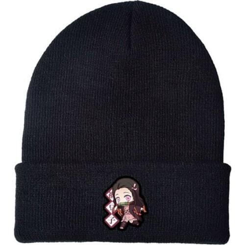 High Quality Cosplay Anime Anime Demon Slayer Hat Kimetsu No Yaiba Cap Hip-Hop Warm Cosplay Knitted Hat for Unisex