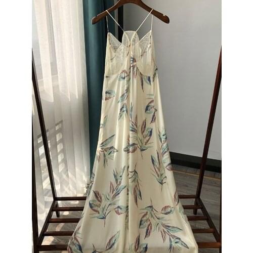 Women Dress Spring / Summer 2020 New Dress Fashion Casual Sweet Floral Print Viscose Midi Dress