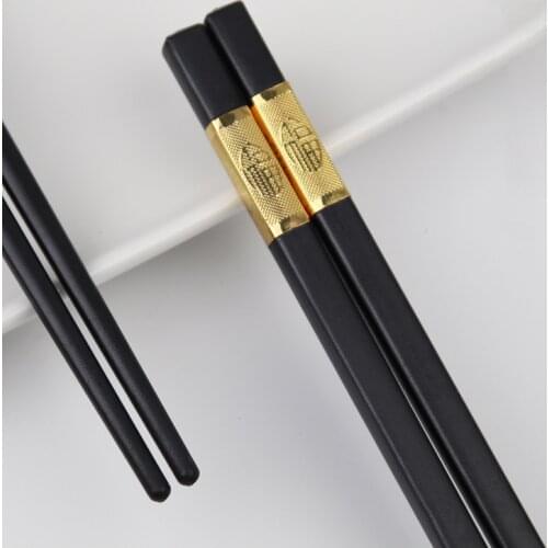 1/2Pairs Japanese chopsticks Black Sushi Fast Food Noodles chop sticks Korean Tableware Kitchen Bar Supplies Chinese Cutlery