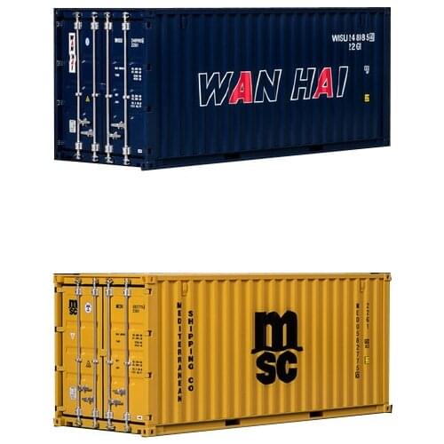 1/24 Scale truck accessories container box model toy diecast simulation shipping ONE container model ornament storage Box show