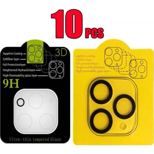 10pcs 9H Full Coverage Film Camera Lens Back 2.5D Tempered Glass Layer Screen Protector Guard For iPhone 12 Mini 11 Pro Max