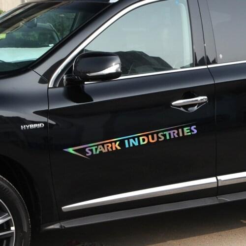 2pcs Car Sticker 10*70cm Stark Industries Car Body Stripes Stickers Vinyl Decal for Chevrolet Captiva Colorado Cruze Car Stying