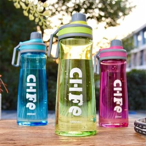 3 Candy Colors 1L Oversized Space Bottle Plastic 1000ml Large Capacity Sports Bottle BPA Free
