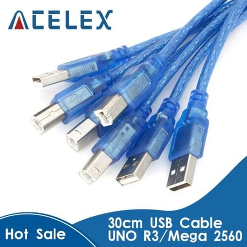 30cm USB Cable UNO R3 / Mega 2560 R3/ ADK USB-A to USB-B for arduino
