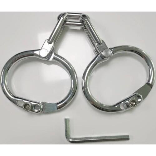 Bondage Metal Handcuffs Leg Cuffs Adults Sex Games Bdsm Sex Toys For Man/Woman Adjustable Size Slave Flirt Restrictive Sex Tools