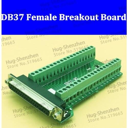 DB37 female Signal Module Terminal Breakout Board Nut type Connector 5pcs