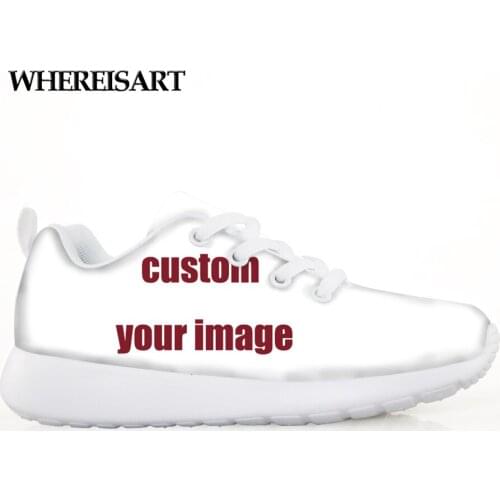WHEREISART 3D Custom Printing Children Shoes SneakersWHEREISART 3D Custom Printing Children Shoes Sneakers Flats Shoes Summer Co