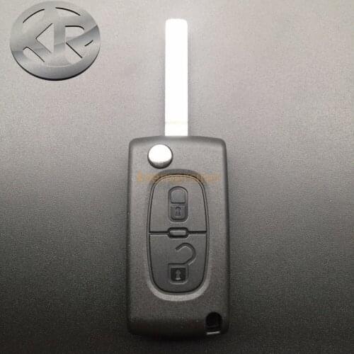 Remote key for Peugeot Citroen 2 buttons 433MHz old model cover remote key for PSA Group