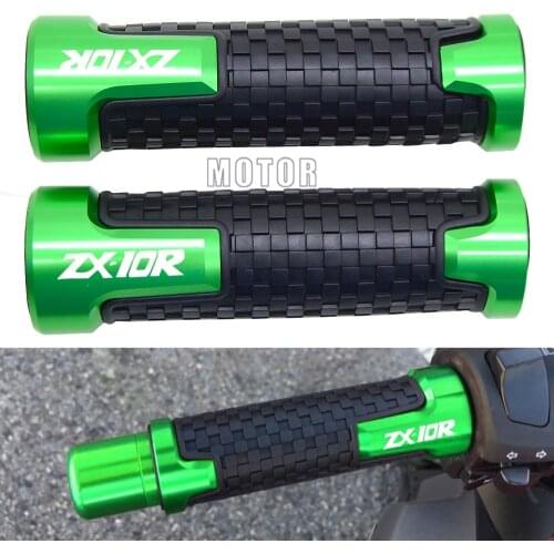 For Kawasaki Ninja ZX10R 2004-2017 ZX-10R ZX 10 R Motorcycle 7/8"22mm Aluminum Rubber Anti-Slip Handle Bar Handlebar Hand Grips